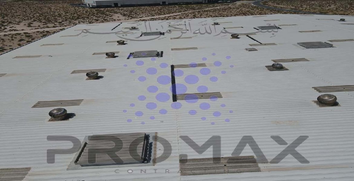 Dft - metal roof waterproofing project by Promax in Dubai, UAE